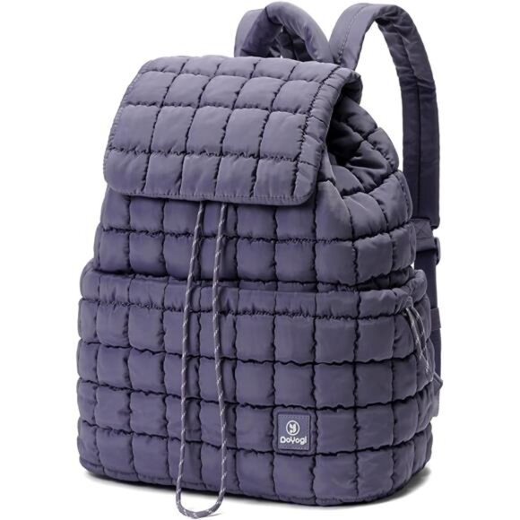 Quilted Backpack, Lightweight Purple